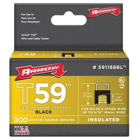 <C> BLACK INSLL STAPLES 1/4X5/