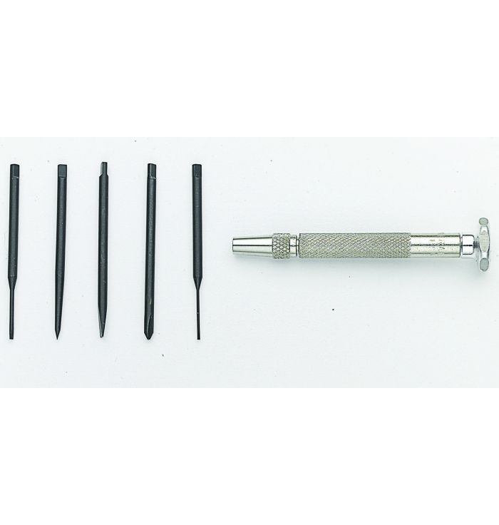 JEWELER SCREWDRIVER/HOBBY SET W/3 BLADES/1/PHILLIPS/1 AWL