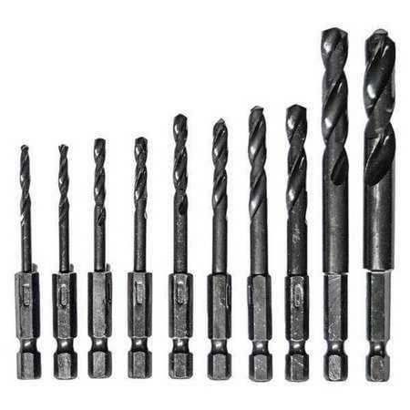 <C> 10 PC IMPACT DRILL SET