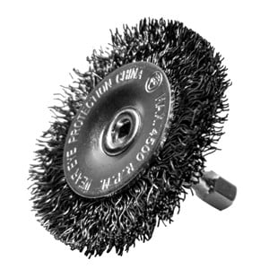 3" FINE WIRE WHEEL 1/4" SHANK