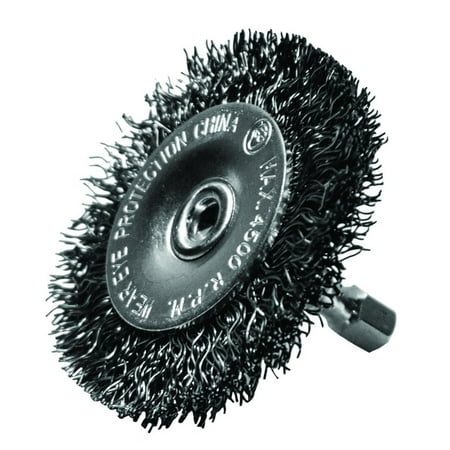 4" FINE WIRE WHEEL 1/4" SHANK