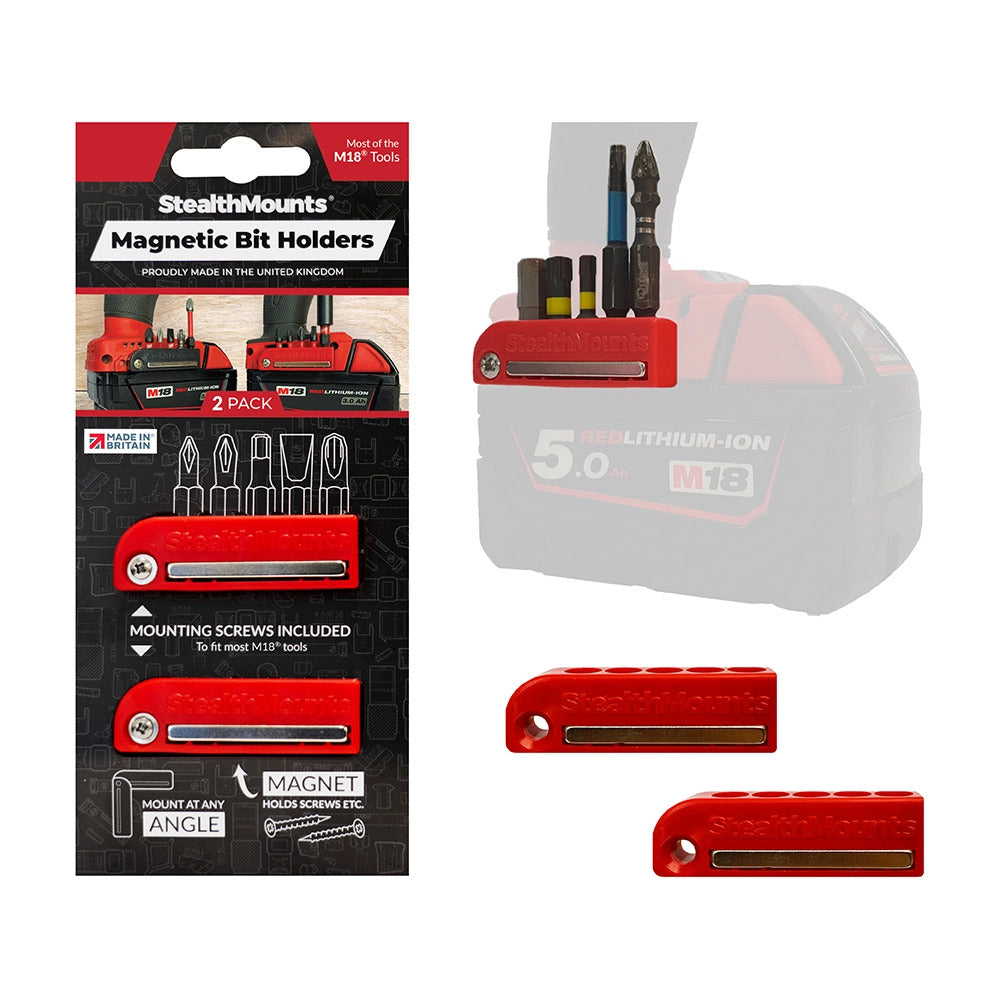 STEALTHMOUNTS MAGNETIC BIT    HOLDER FOR MILWAUKEE M18  2-PK