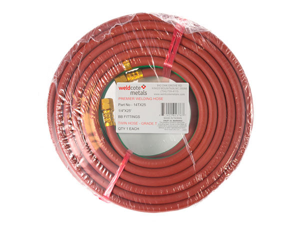 <C> TWIN HOSE GRADE T 1/4x50'BBB FITTING WELDING HOSE