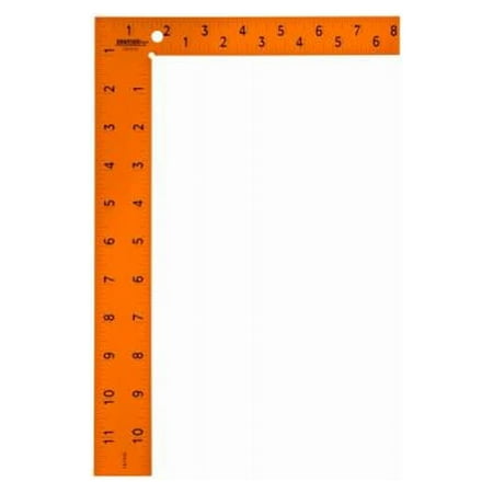 8"x12"HI-VIS CARPEMTER SQUARE STEEL ORANGE EASY READ