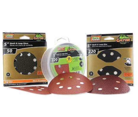<S> <C> 5"GATOR 8-HOLE H/LOOP SANDING DISC.