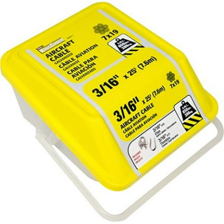 <C> 3/16"x25'7X19 AIRCRT CBL G