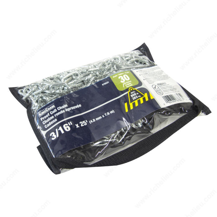 3/16x25'PCC GRADE 30 ZINC BAG