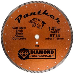 4"TURBO BLADE 7/8-20mm-5/8"ARBBRONZE SERIES 10mm seg.ht.