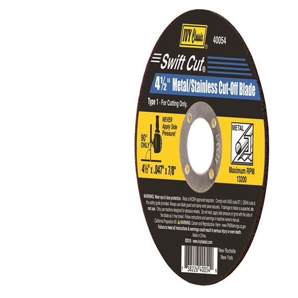 4 1/2"METAL CUT-0FF WHEEL     .047 THICK -  7/8 ARBOR