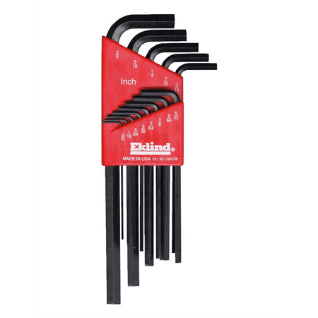 13pc LONG HEX KEY SET 1/4"    PLASTIC HOLDER .050 - 3/8"