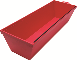 12" RED PLASTIC MUD PAN