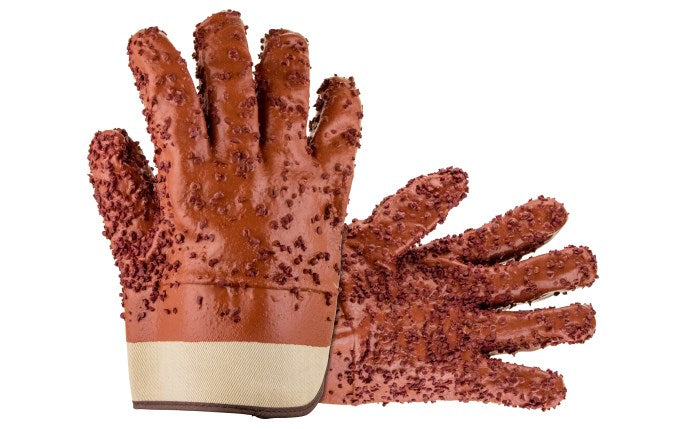 RED PVC CHIP GLOVES