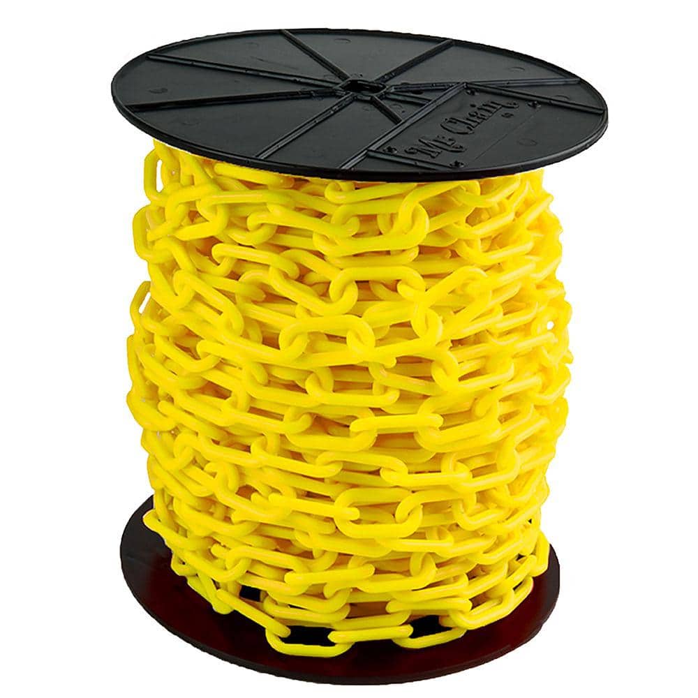 <C> 2"X125' YELLOW PLASTIC    CHAIN REEL