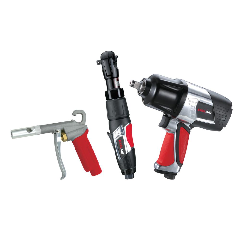 <C> 3pc PROFESSIONAL AIR TOOL AIR TOOL KIT