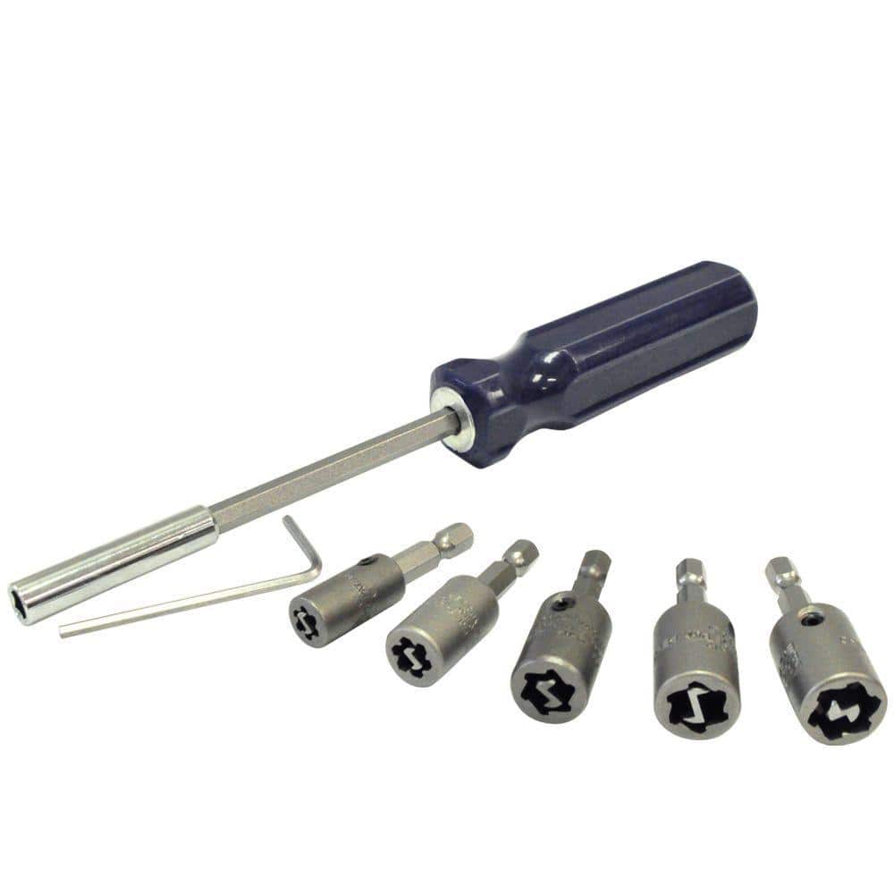 <C> 6pc ONE WAY SCREW REMOVER
