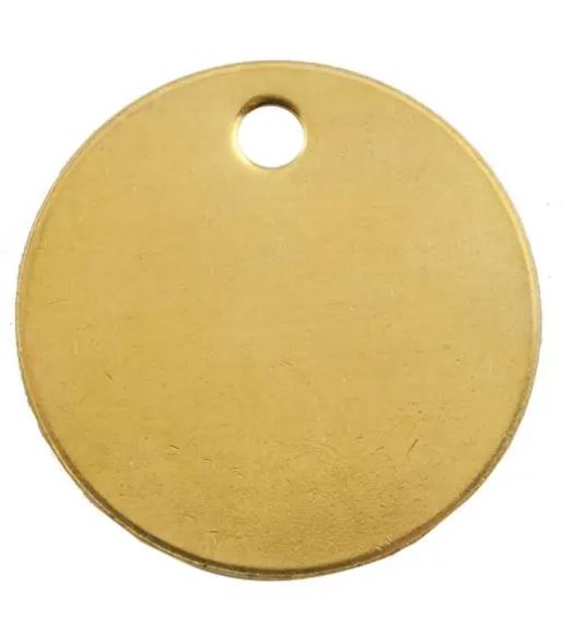 1 1/4 RD BR TAG 100pk