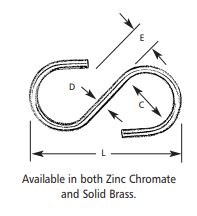 3/4"HEAVY OPEN S HOOK.