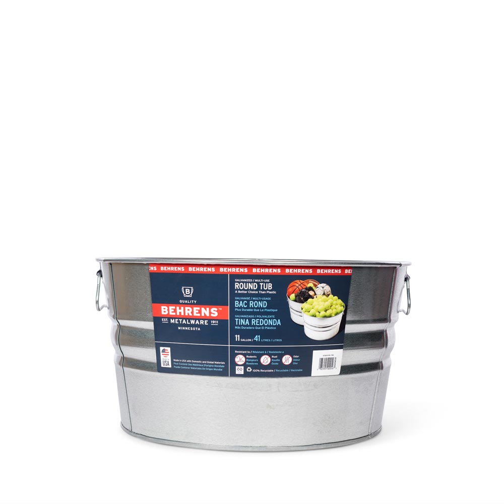 <C> 11g GALV ROUND TUB        HOT DIPPED GALVANIZED WASH