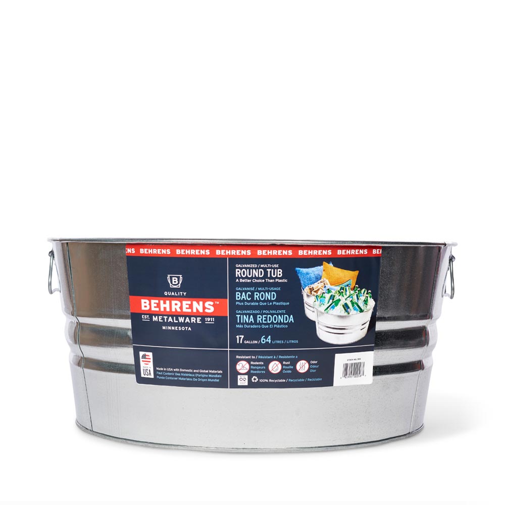 <C> 17g GALV ROUND TUB        HOT DIPPED GALVANIZED WASH