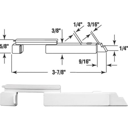 <C> SLIDE BOLT RH NYLON       20/TUBE