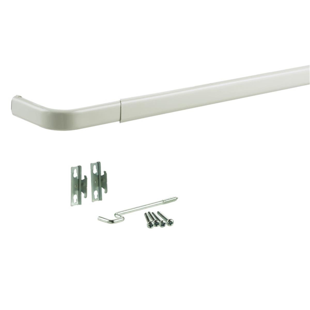 48-86"SGL 2"CURTAIN ROD HVY DUHEAVY DUTY