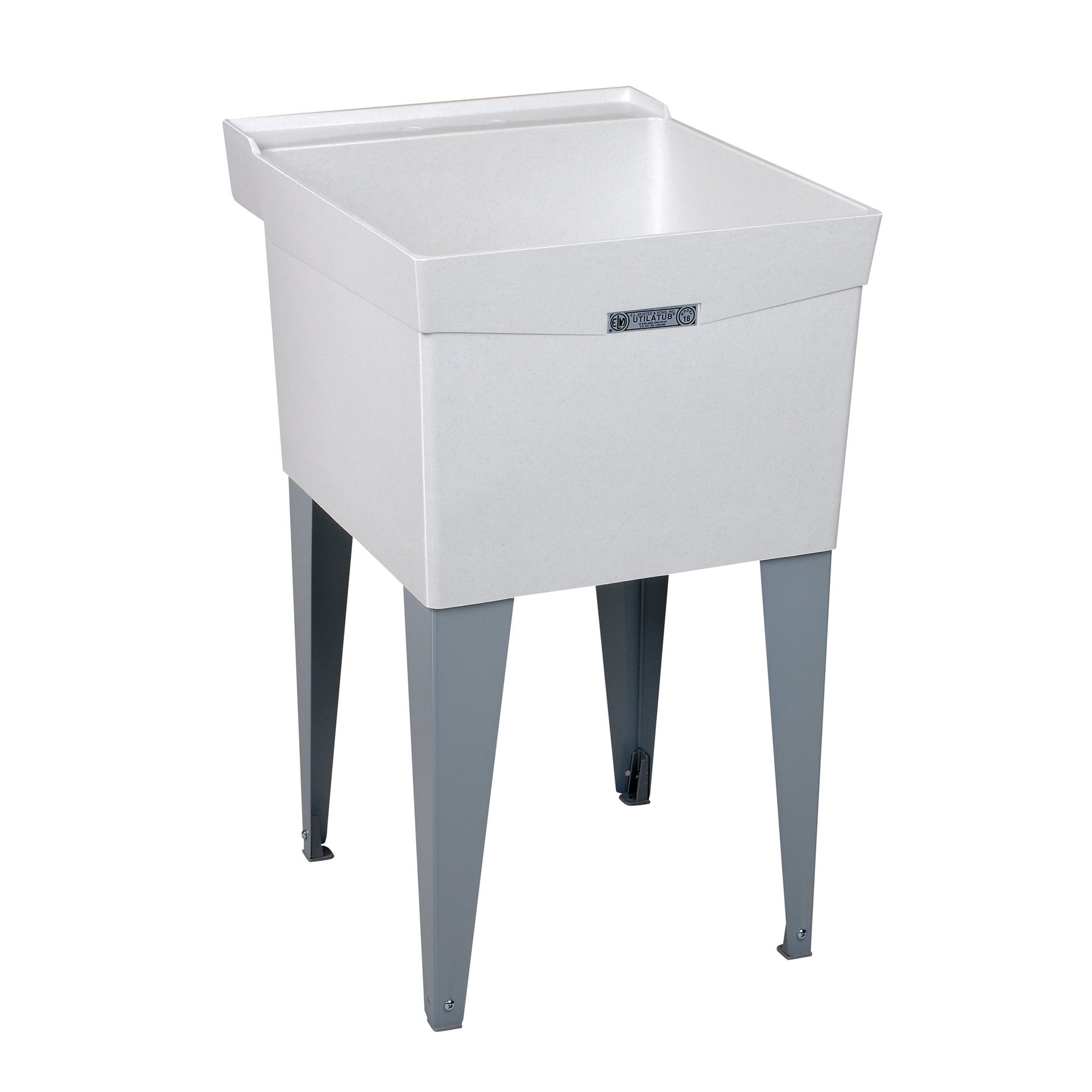 18g DURA FLR UTILATUB W/LEGS  DURASTONE/1-1/2"DRAIN/STOPPER
