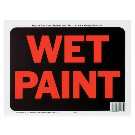 9x12 "WET PAINT" HY-GLO SIGN