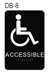 <C> HANDI-CAPPED ACCESS SIGN  6 X 9 BLACK PLASTIC
