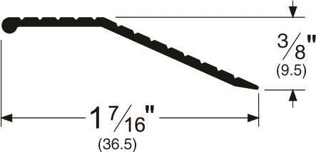 1x72"ALUM CARPET BAR          ANODIZED ALUMINUM