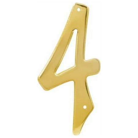 #4-4"BRASS-NL HOUSE NUMBERS