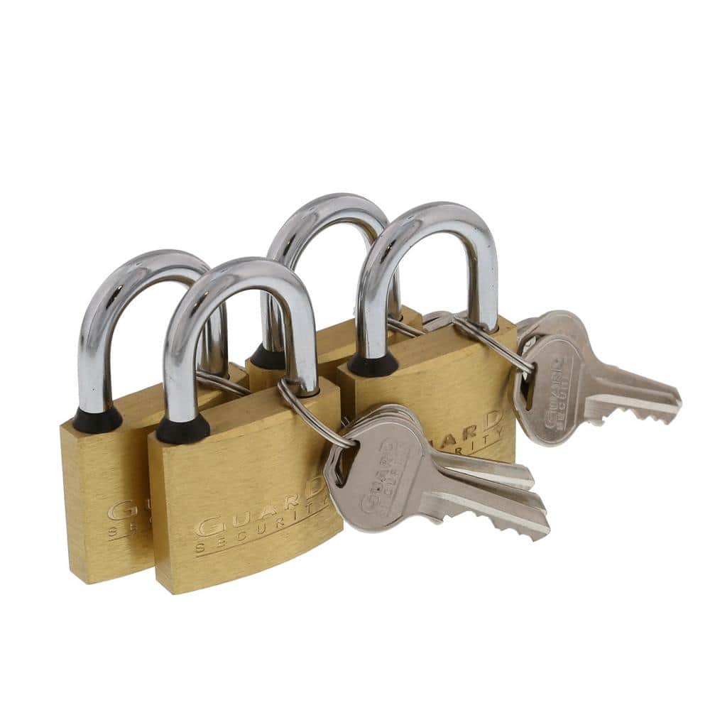 <C> 4pk 1-1/2"KA BRS PADLOCK  m4 KEYWAY/3KEYS/CARDED