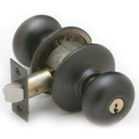 AGED BRONZE PLYMOUTH          KNOB KEYED ENTRY LOCK