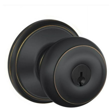 AGED BRONZE GEORGIAN          KNOB KEYED ENTRY LOCK