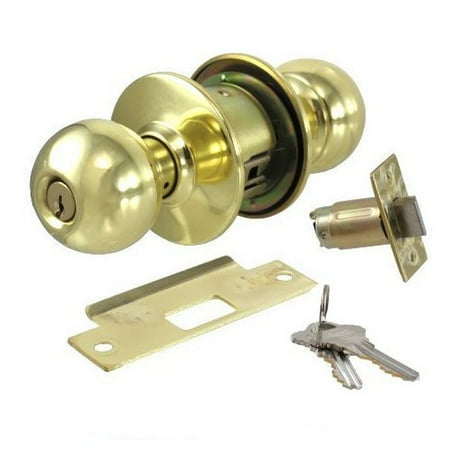 2-3/8"SS BALL ENTRY KNOB LOCK GR2/CYLINDER/SC1/ASA STRIKE