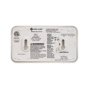 CARBON MONOXIDE ALARM W/TEMP  DIGITAL DISPLAY  10-YR BATTERY