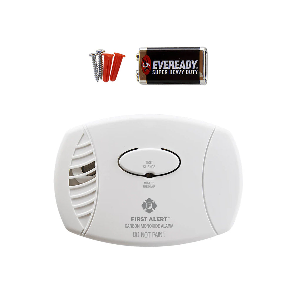 9V BATTERY POWERED CARBON     MONOXIDE ALARM W/TEST BUTTON
