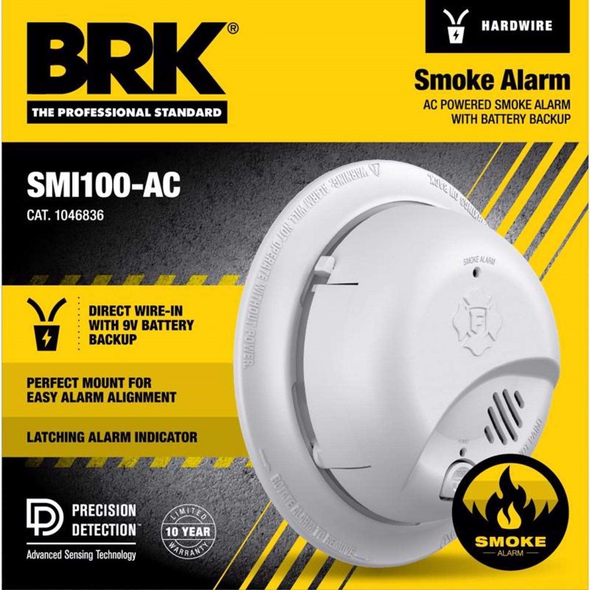AC SMOKE ALARM W/ BATT BACKUP