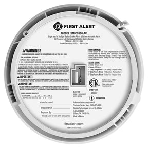 INTERCONNECT ION SMOKE &      CO ALARM WITH BATTERY BACKUP