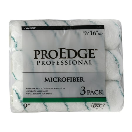 9" X 9/16" NAP PROEDGE PRO    MICROFIBER ROLLER - 3 PACK