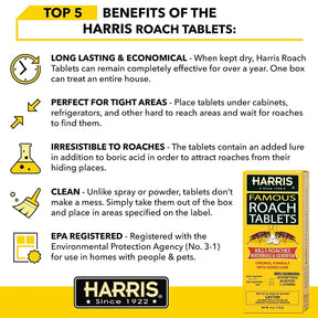 <F> 6 OZ. HARRIS FAMOUS ROACH TABLETS (145 TABLETS)