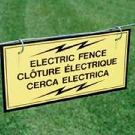 <S> <C> ELECTRIC FENCE WARNING