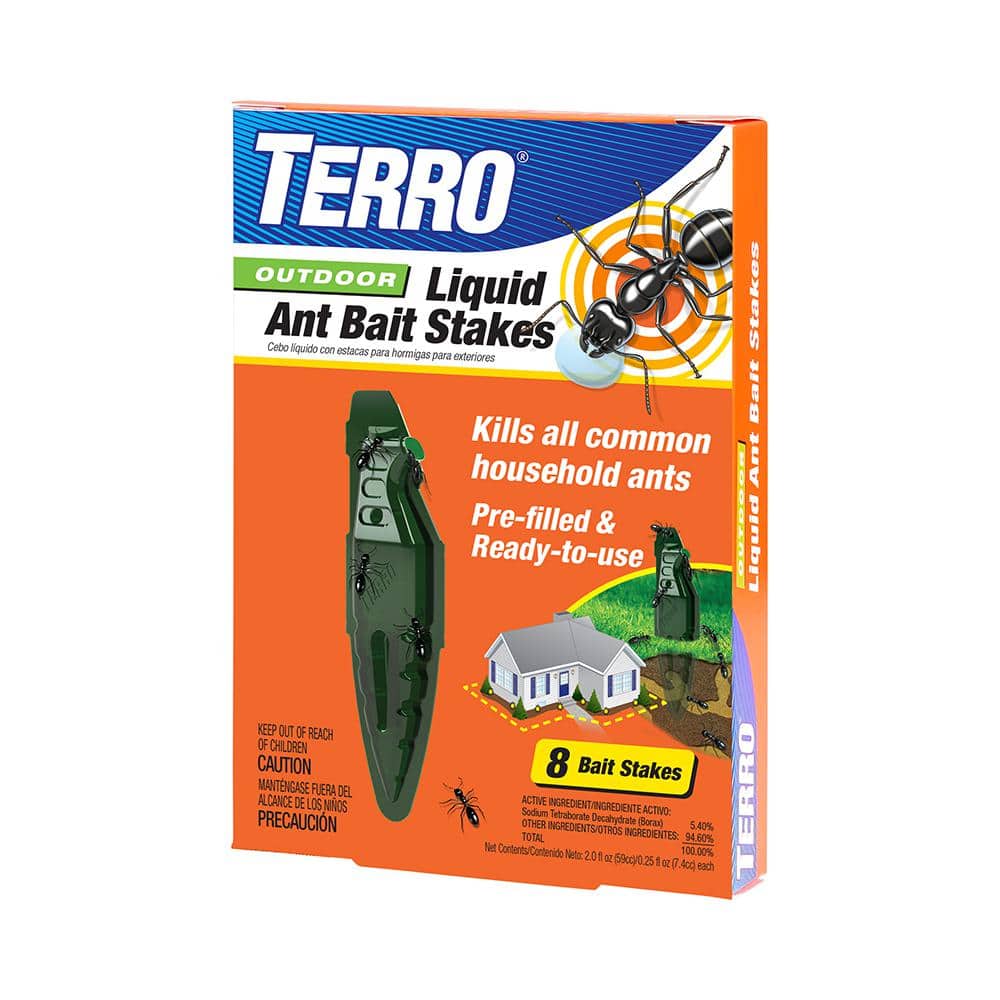 8PK OUTDOOR LIQ.ANT BAIT STAKETERRO LIQUID ANT BAIT STAKES