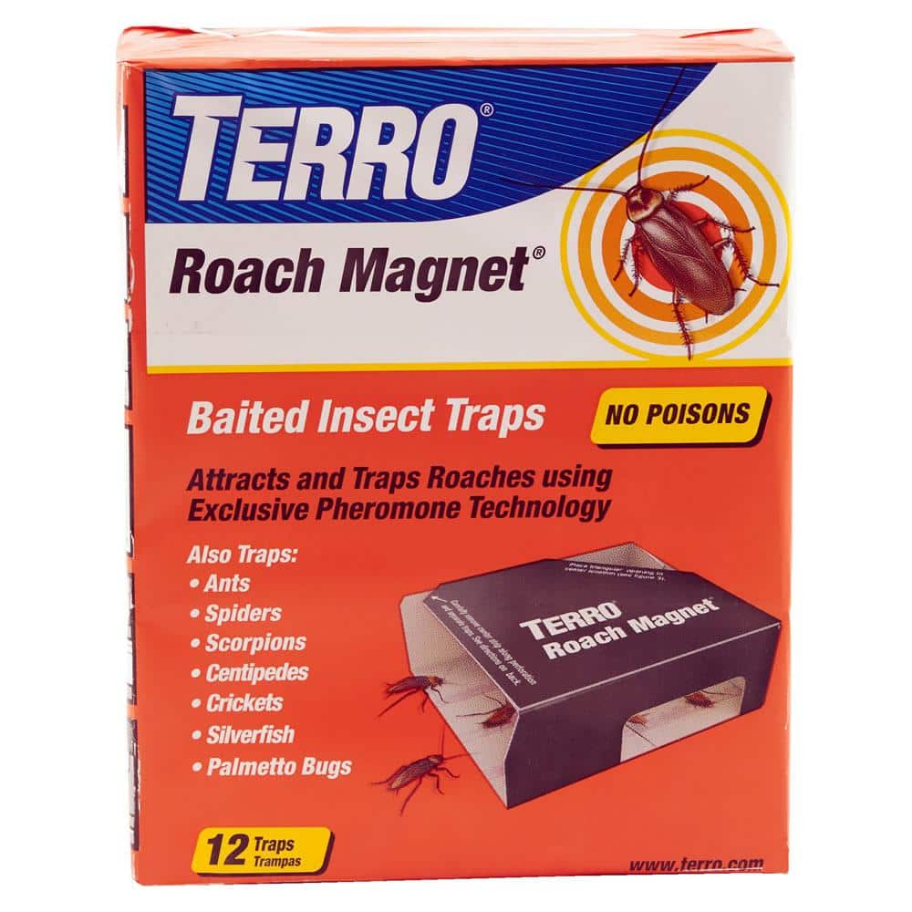 ROACH MAGNET/GLUE TRAP TERRO  UNIT IS 12 PACK