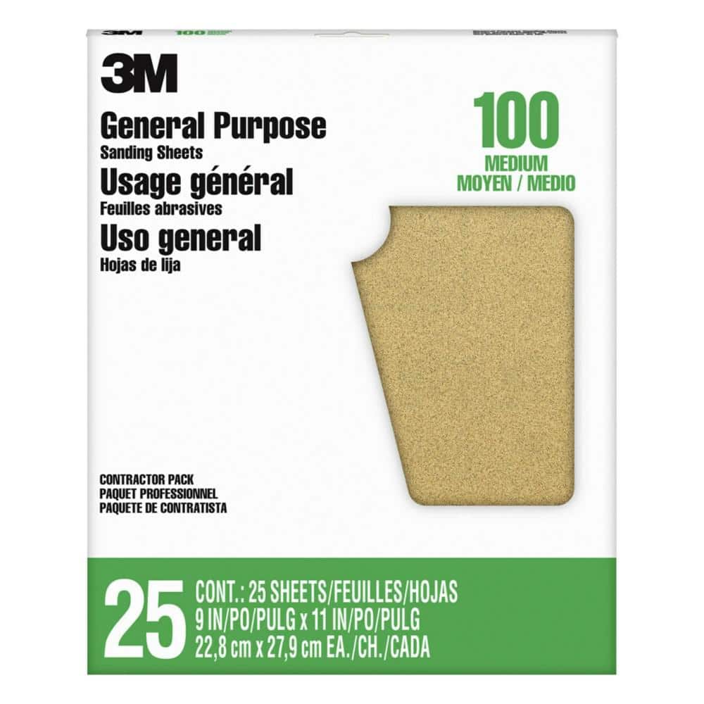 25PK 100GRIT 9X11 SANDPAPER