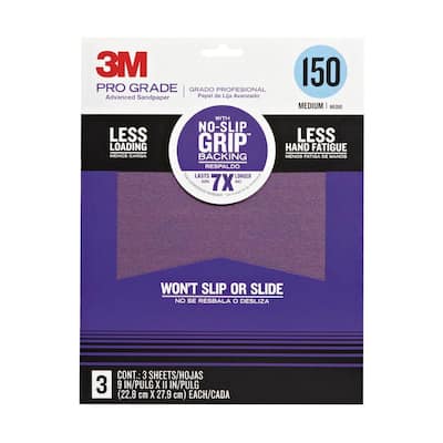 3PK 150GRT PROGRADE SANDPAPER