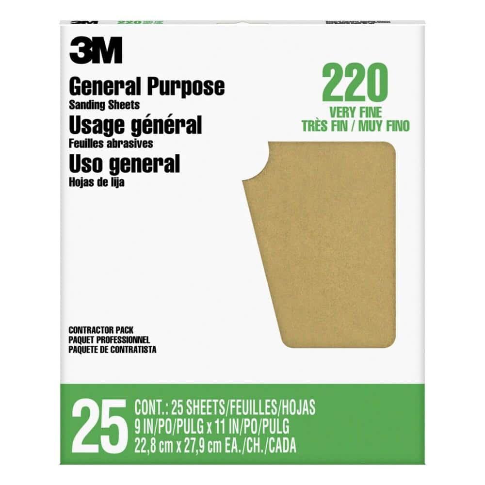 9X11 220 GRIT SAND PAPER      ALUMINUM OXIDE