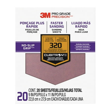 20PK 320GRIT 9X11 SANDPAPER
