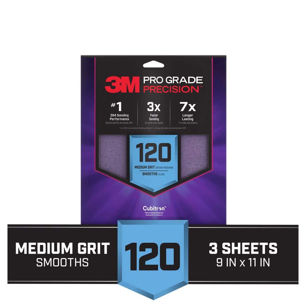3PK 120GRT PRO GRADE SANDPAPER