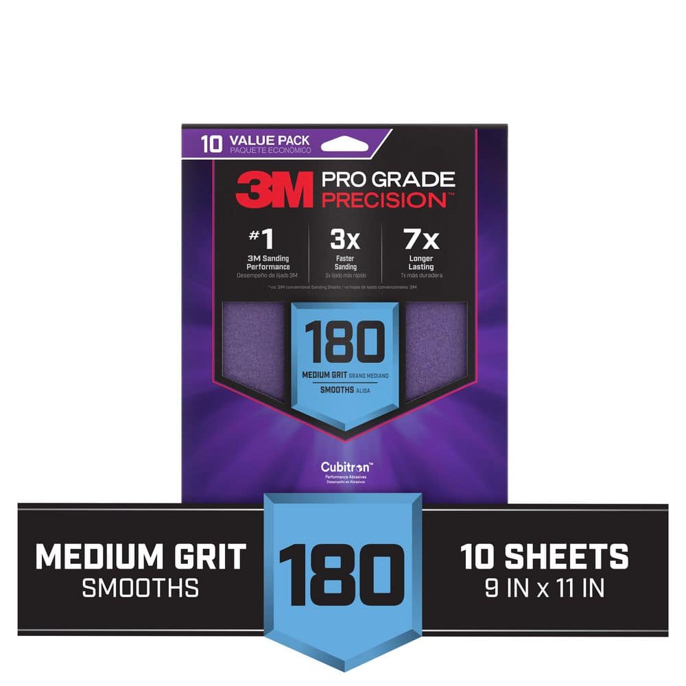 10PK 180GRT PROGRADE SANDPAPER
