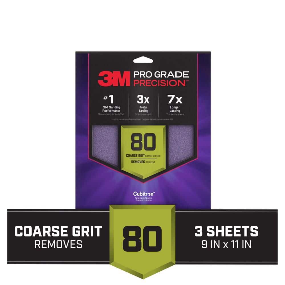 3PK 80GRT PRO GRADE SANDPAPER
